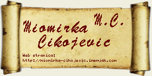 Miomirka Čikojević vizit kartica